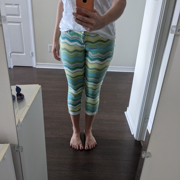 Celebrity Pink Original Cropped Denim- Multicolour Zigzag - Picture 3 of 9